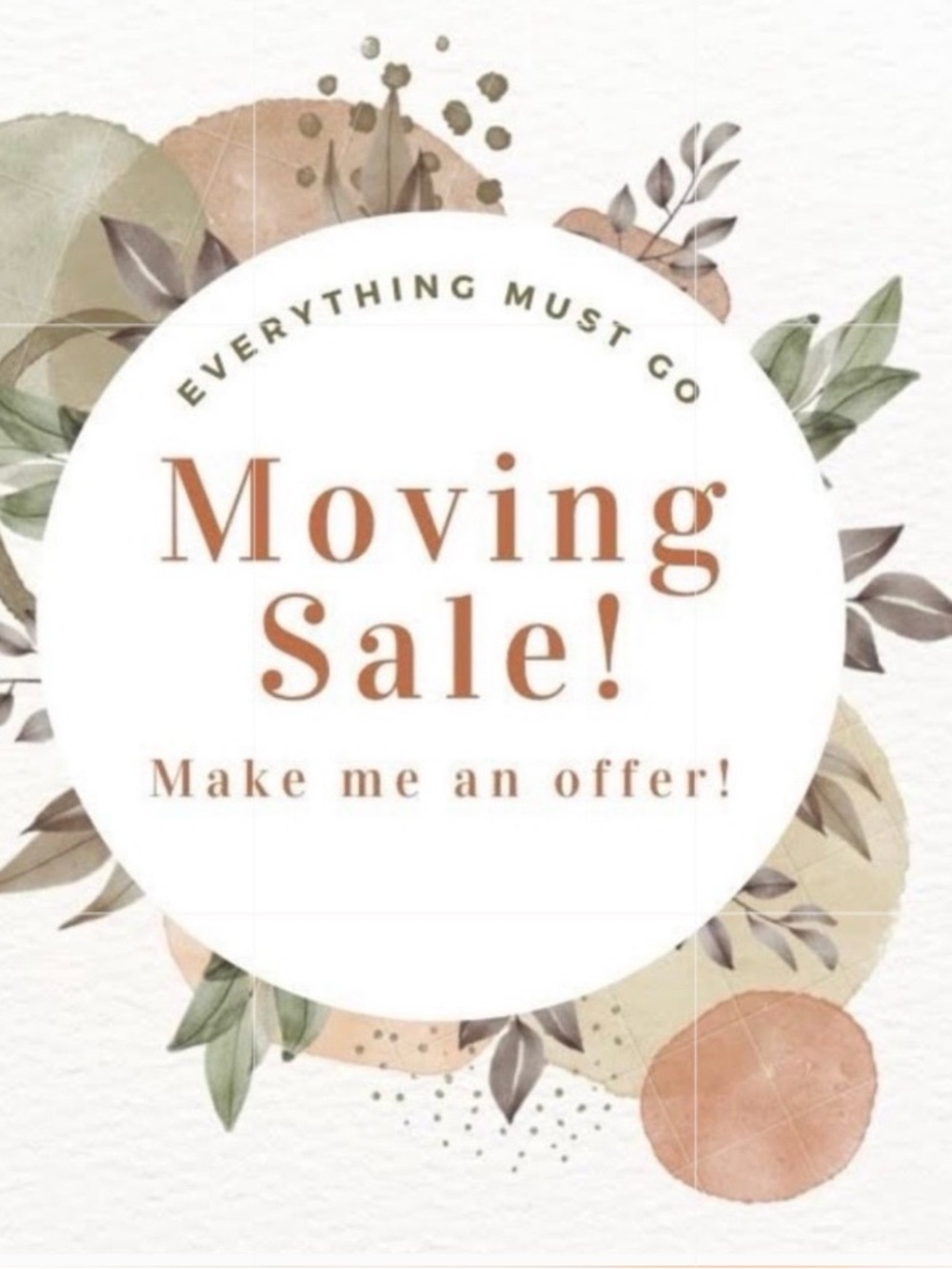 Moving Sale